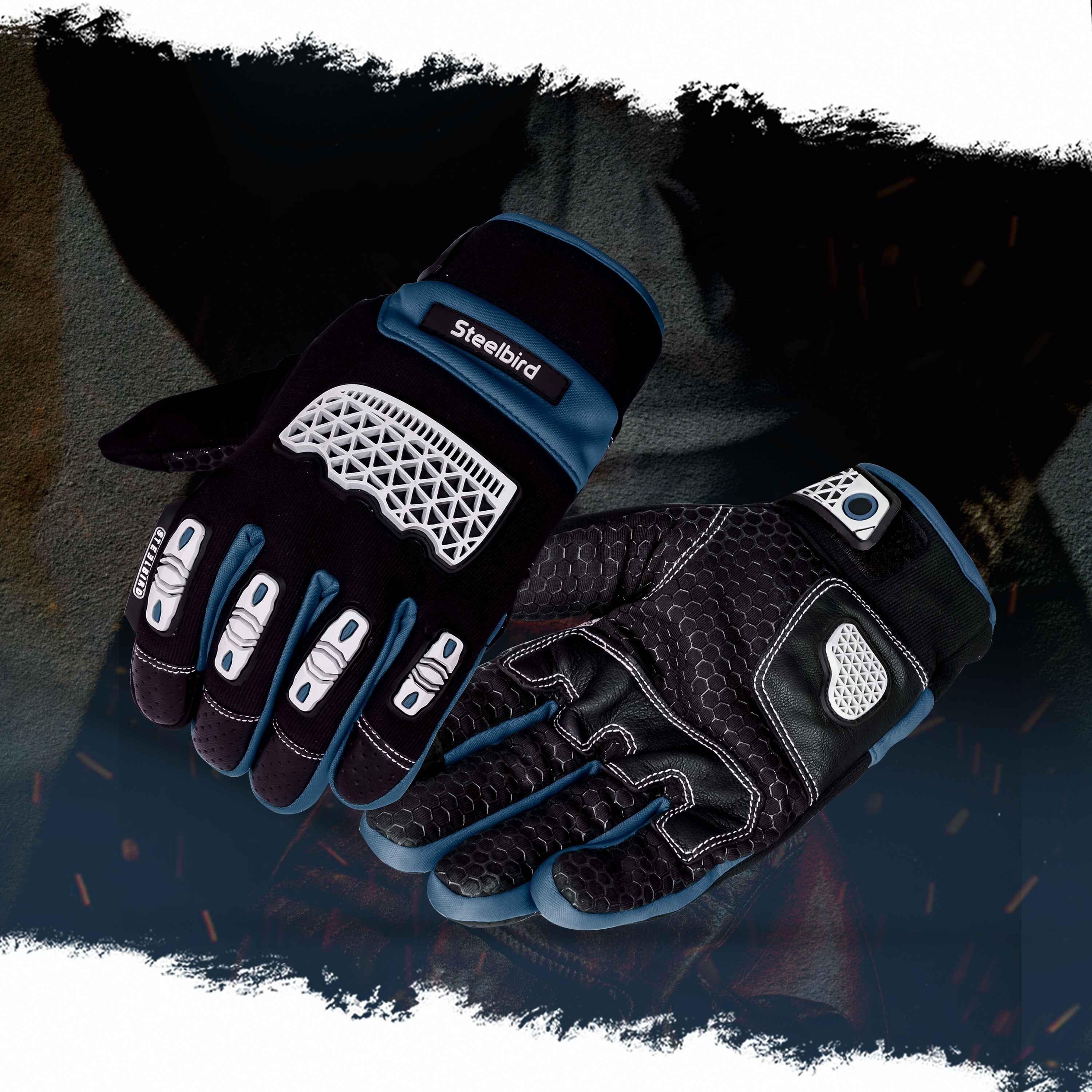 Steelbird Fighter Gloves-Blue